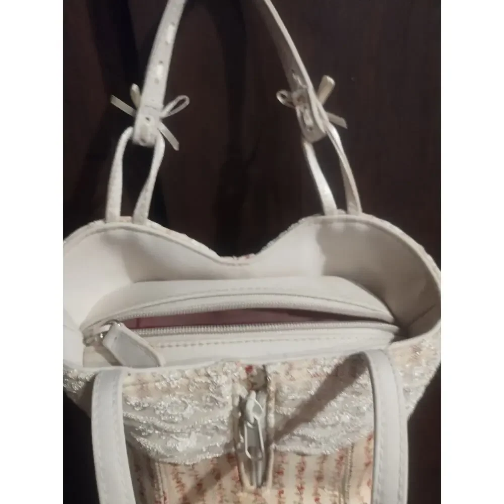 Vintage Sonoma Bustier Corset Purse Bag white Pink Red Girly 90s Y2K Fashion
